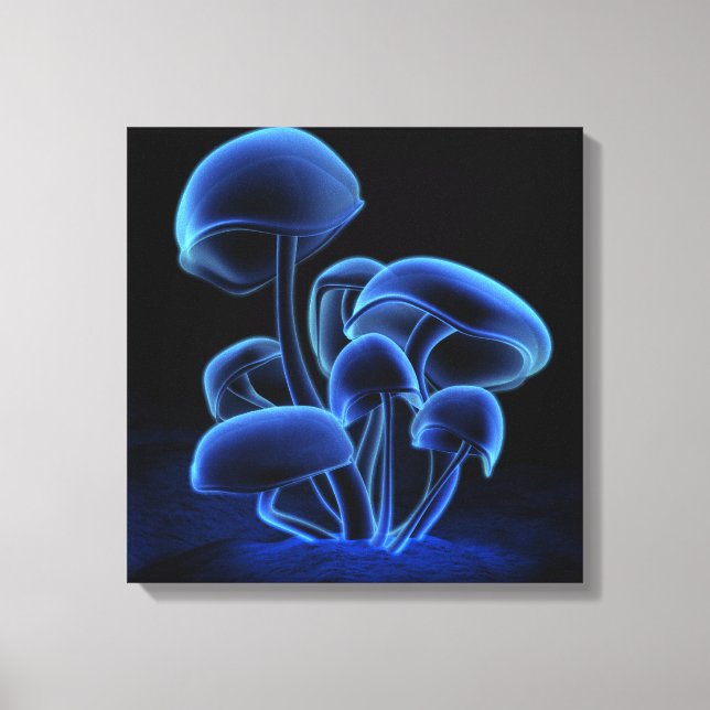 Blue Fluorescence Square Leinwanddruck (Vorderseite)