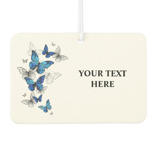 Blue Flying Butterflies Morpho Autolufterfrischer (Vorderseite)