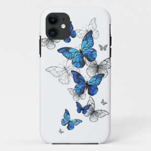 Blue Flying Butterflies Morpho Case-Mate iPhone Hülle