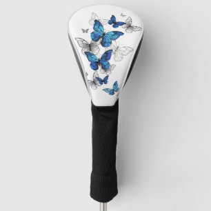 Blue Flying Butterflies Morpho Golf Headcover