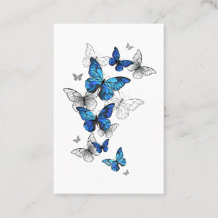 Blue Flying Butterflies Morpho Terminkarte