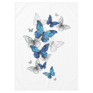 Blue Flying Butterflies Morpho Tischdecke