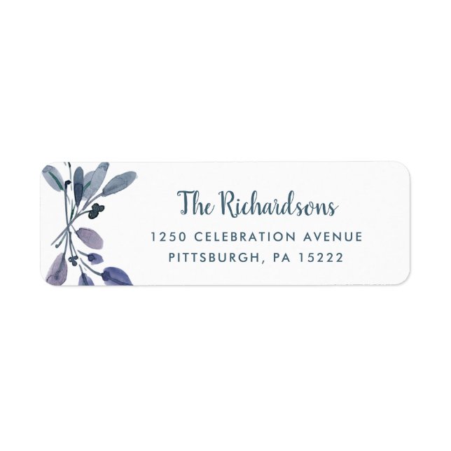 Blue Foliage auf White (Vorne)