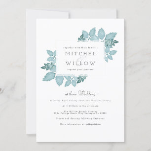Blue Foliage Einladung zur Hochzeit