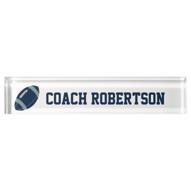 Blue Football als Personalisiert Namensplakette (Vorderseite)