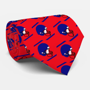 Blue Football Helm auf Red Necktie Krawatte