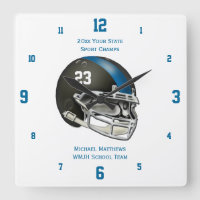 Blue Football Helmet