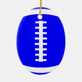 Blue Football Player oder Coach Weihnachtsschmuck