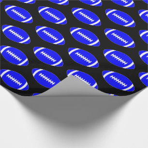 Blue Football Team oder Player Sports Party Gesche Geschenkpapier
