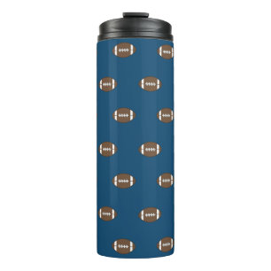 Blue Football Thermal Tumbler Gift Thermosbecher