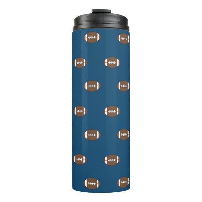 Blue Football Thermal Tumbler Gift Thermosbecher (Vorderseite)