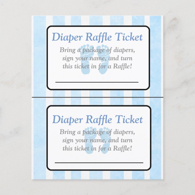 Blue Footprints von Themed Baby Duschwabespielen (Vorderseite)