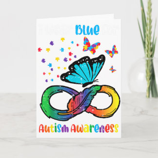 Blue For Autism Awareness Infinity Butterfly Women Karte