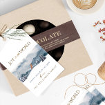 Blue Forest and Fox, Joy To The World, Holiday Geschenkanhänger<br><div class="desc">Personalize this beautiful gift tag with exquisite blue watercolor forest scene with fox playing with snow, featuring the phrase "Joy to the World" in a mixture of golden hand written calligraphy and block typography. Two text sections at the bottom for your personalized message on the front and one more section...</div>