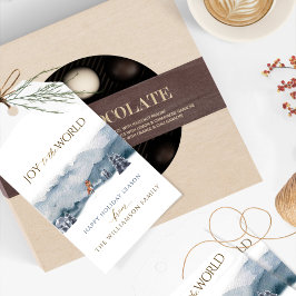 Blue Forest and Fox, Joy To The World, Holiday Geschenkanhänger