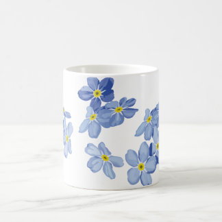 Blue Forget-Me-Not Floral Ceramic Mug