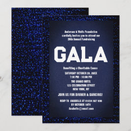 Blue Formal Corporate Gala Ball Party Fundraiser Einladung