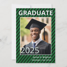 Blue Foto Abschluss Einladung