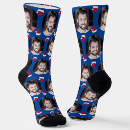 Blue Foto für Boyfriend für Girlfriend Weihnachtsm Socken