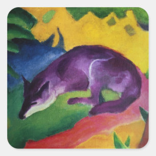 Blue Fox, 1911 Quadratischer Aufkleber