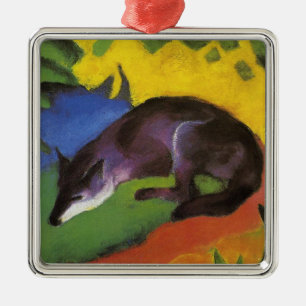 Blue Fox (von Franz Marc) Keramik Ornament Aus Metall