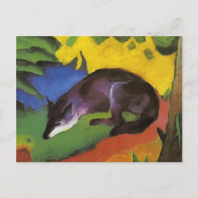 Blue Fox (von Franz Marc) Postkarte (Vorderseite)