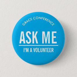 Blue Frag Me Volunteers Button