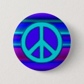 Blue Fraktal & Peace Sign Button