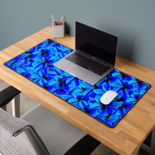 Blue Frangipani Blume, Desk Mat Schreibtischunterlage