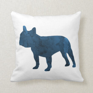 Blue-French-Bulldog aka Frenchie-Silhouette Kissen