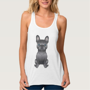 Blue French Bulldog / Französischer Niedlicher Car Tank Top