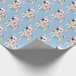 Blue French Bulldog Niedlich Geschenkpapier