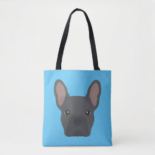 Blue French Bulldog Tote Bag Tasche