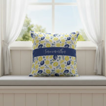 Blue French Country Lemon Pattern Name