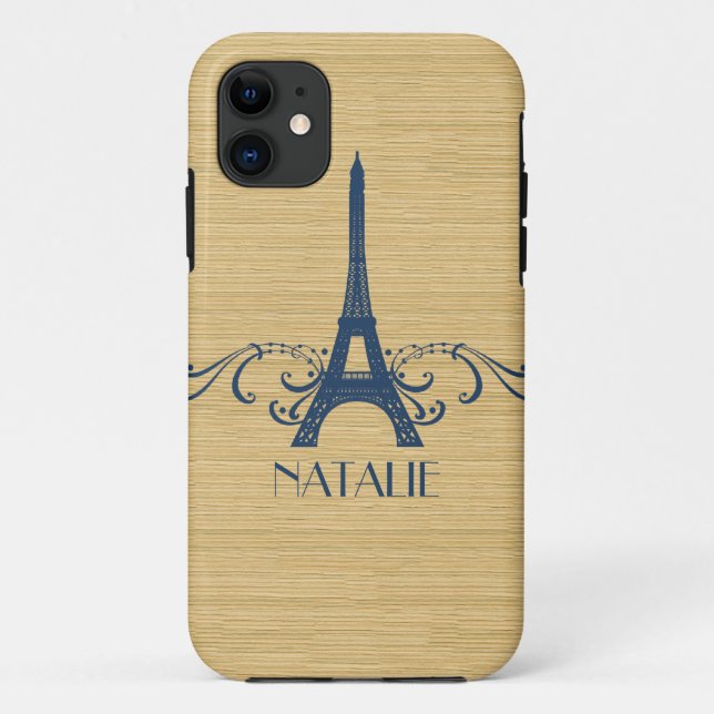Blue French Flourish BT iPhone 5 Coque (Dos)