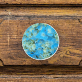 Blue French Hydrangea Floral Keramikknauf