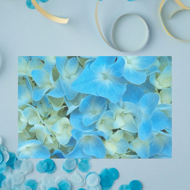 Blue French Hydrangea Floral Seidenpapier (In Situ)
