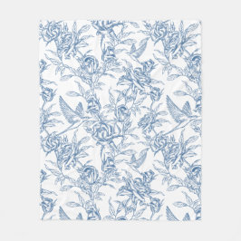 Blue French Toile Fleecedecke