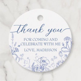 Blue French Vintage Victorian  Geschenkanhänger