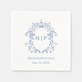 Blue French Vintage Victorian Serviette