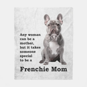Blue Frenchie Mama Fleecedecke