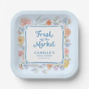 Blue Fresh off Market Brautparty Pappteller