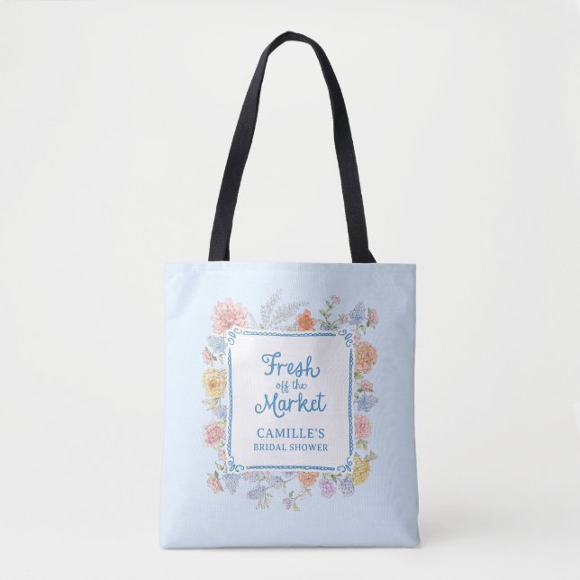 Blue Fresh off Market Brautparty Tasche (Vorderseite)