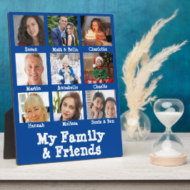 Blue Friends & Family Name & Foto Demenz 8x10 Fotoplatte
