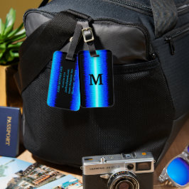 Blue Frisierte Auto Flames Gepäckanhänger