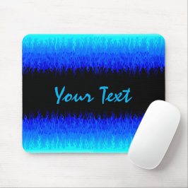 Blue Frisierte Auto Flames Mousepad