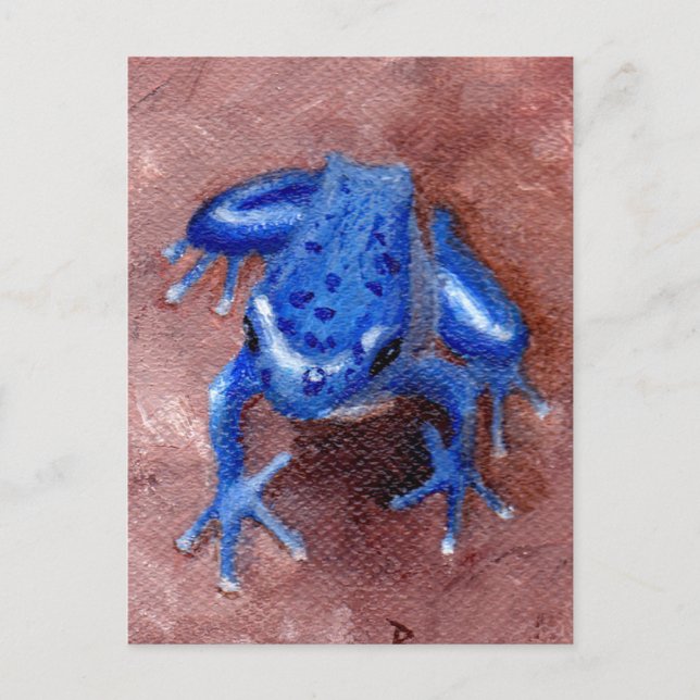Blue Froggy Postcard Postkarte (Vorderseite)