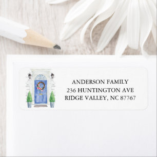 Blue Front Door New Address Label