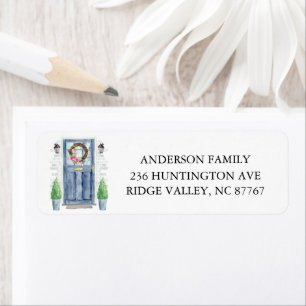 Blue Front Door New Address Label