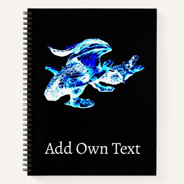 Blue Frost Dragon Notizbuch (Vorderseite)